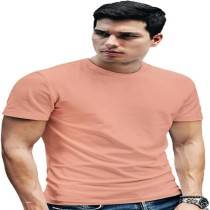 mens slim pure cotton premium T -Shirt (Pink)