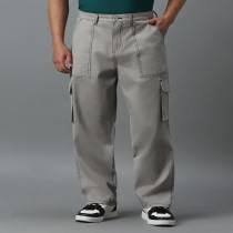 Mens Baggy Trackpant With Pockets (Gray)