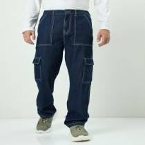 Mens Baggy Trackpant With Pockets (Blue)