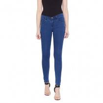 Women's Slim Fit Cotton Jeans (Blue)