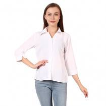 Girl's Full Sleeves Shirts (White)