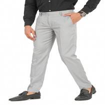 D-Fort Men's Regular Formal Trouser (Grey)