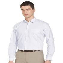D-Fort Men's Slim Fit Formal  Shirt plain (White)