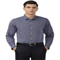 D-Fort Men's Slim Fit Formal  Shirt plain (Grey)