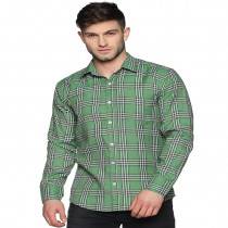 Men Casual Chex Shirts (Green&White)