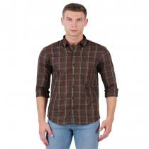 Men Casual Chex Shirts (Coffee)