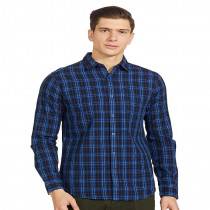 Men Casual Chex Shirts (Navy Blue)