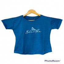 Girl's Printed T-shirt(Blue)