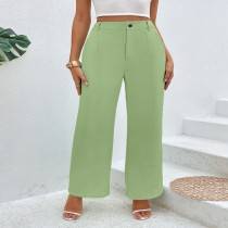 D-Fort Women High-Rise Trouser ( Mint Green)